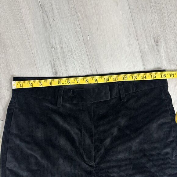 The Kooples Womens Ribbed Velvet Pants Party Evening Wide Black Size 32 READ - Picture 7 of 14